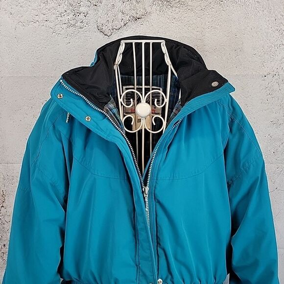 Because It's There 80s vintage ski jacket in teal blue Women's Size L - Picture 2 of 10